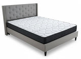 New Lisbeth Bed Frame Grey & X20 Mattress - Queen