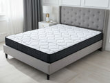 New Lisbeth Bed Frame Grey & Xclusive Pocket Spring Mattress X20 - Queen (Combo)