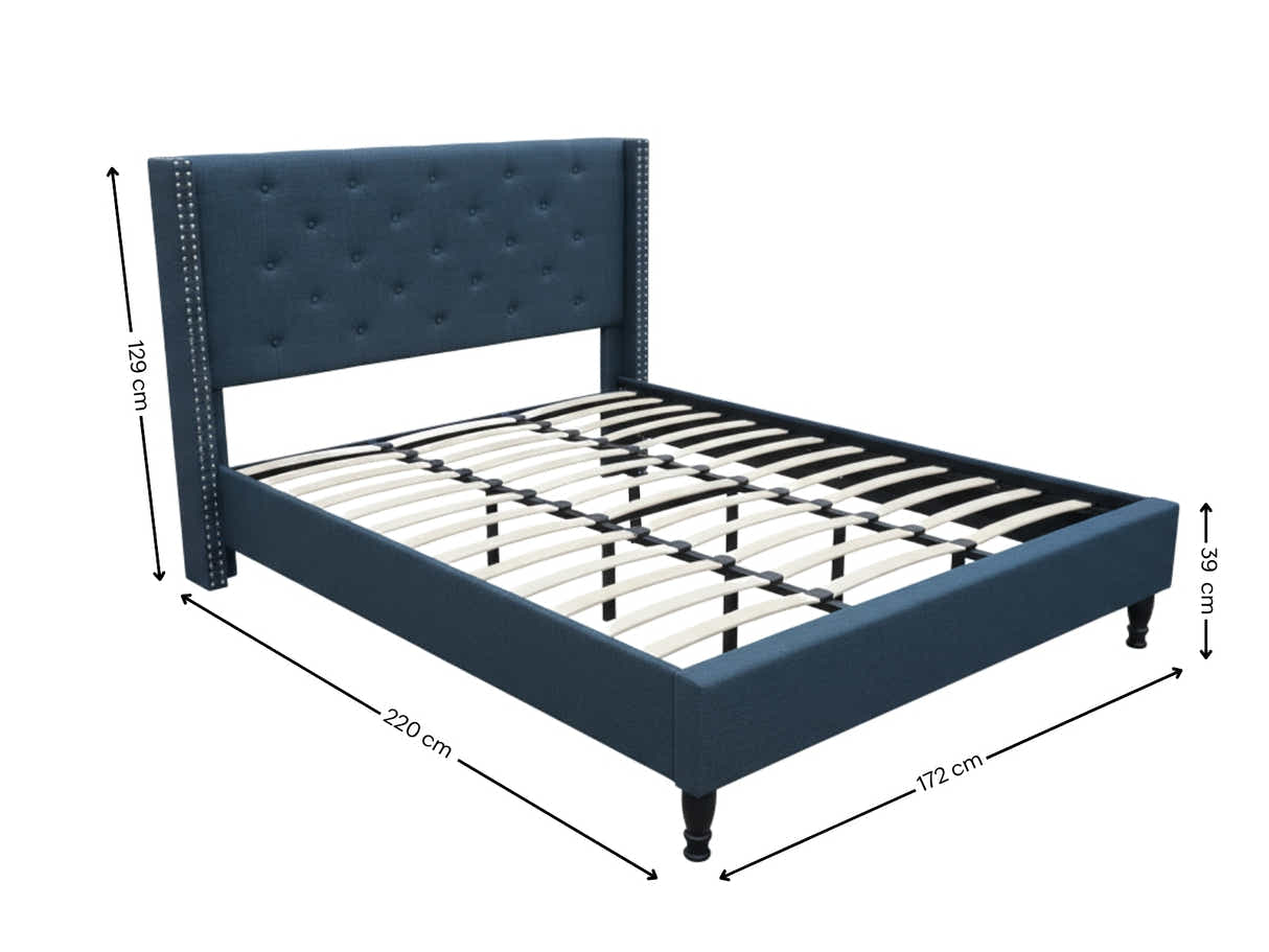 New Lisbeth Bed Frame Blue - King
