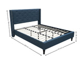 New Lisbeth Bed Frame Blue - King