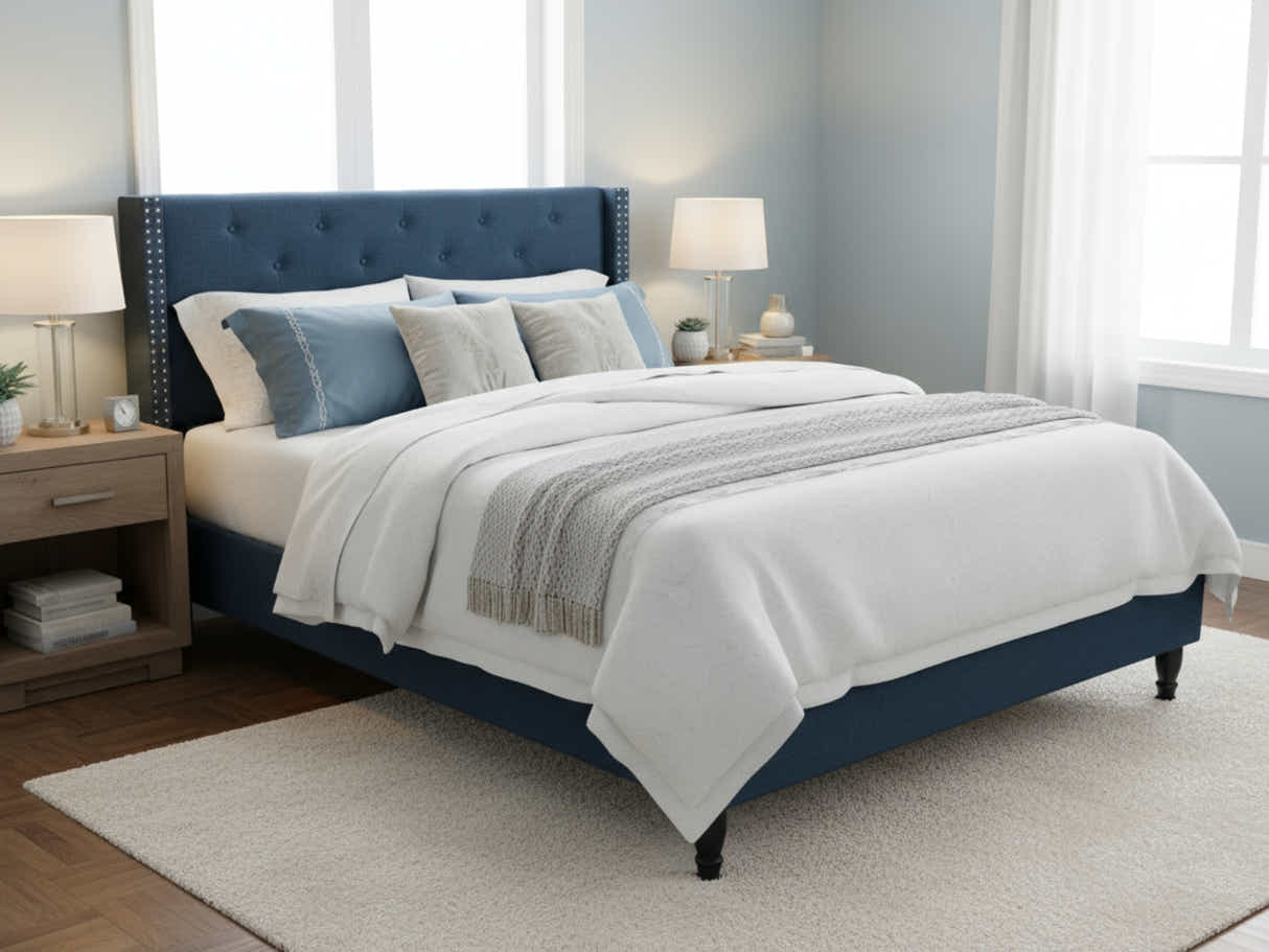 New Lisbeth Bed Frame Blue - King