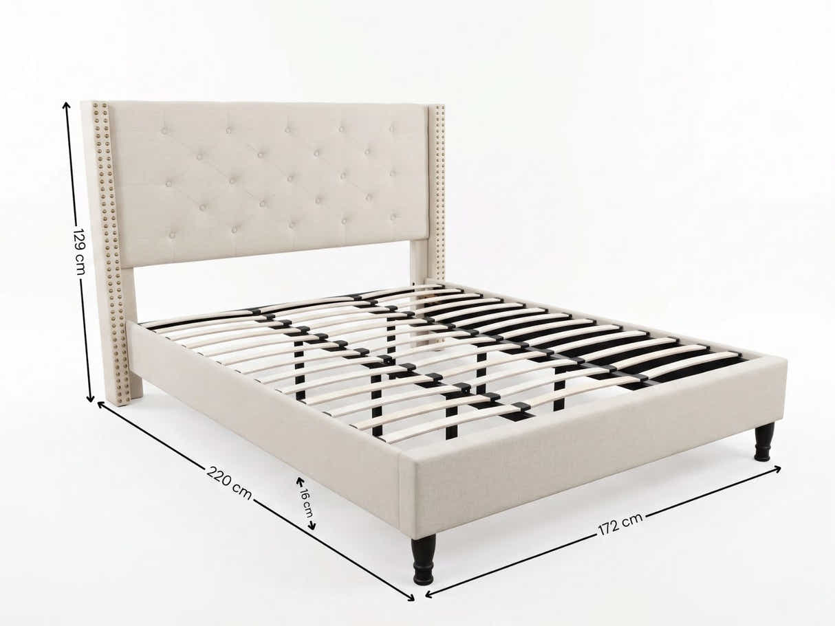 New Lisbeth Bed Frame Beige - King