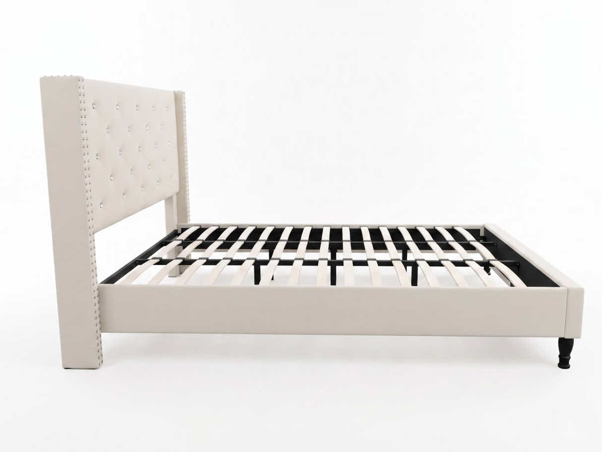 New Lisbeth Bed Frame Beige - King
