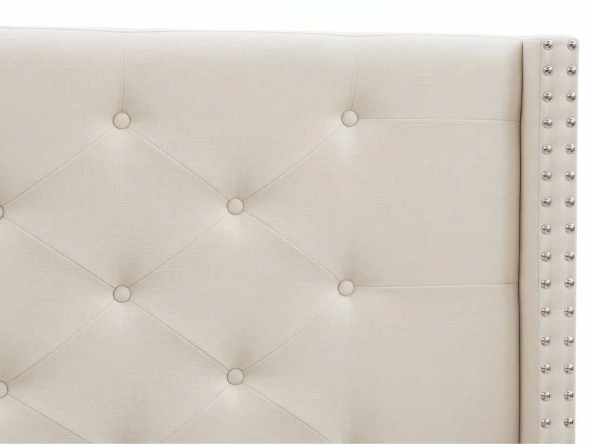 New Lisbeth Bed Frame Beige - King