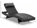Outdoor Sun Lounger with Aluminium Frame - Set of 2