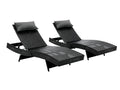 Outdoor Sun Lounger with Aluminium Frame - Set of 2