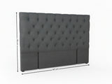 Rakel Fabric Headboard Grey - Double