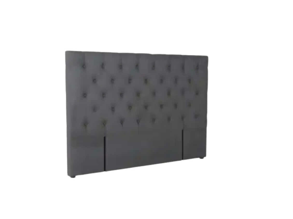 Rakel Fabric Headboard Grey - Double