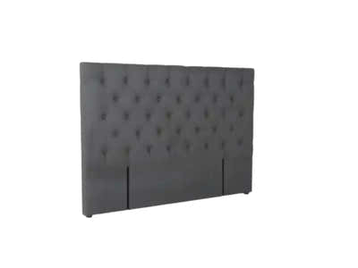 Rakel Fabric Headboard Grey - Double