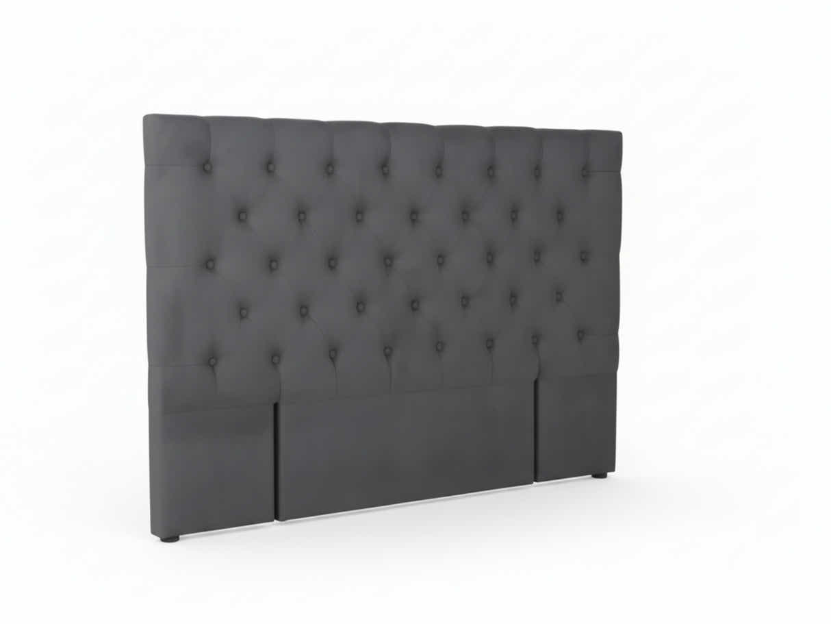 Rakel Fabric Headboard Grey - Double