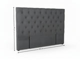Rakel Fabric Headboard Grey - Queen