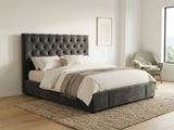 Rakel Fabric Headboard Grey - Queen