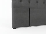 Rakel Fabric Headboard Grey - Queen