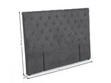 Rakel Fabric Headboard Grey - King