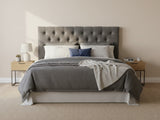 Rakel Velvet Headboard Grey - Double