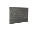 Rakel Velvet Headboard Grey - Double