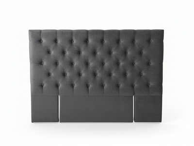 Rakel Velvet Headboard Grey - Double