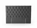 Rakel Velvet Headboard Grey - Double
