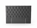 Rakel Velvet Headboard Grey - Double