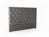 Rakel Velvet Headboard Grey - Double