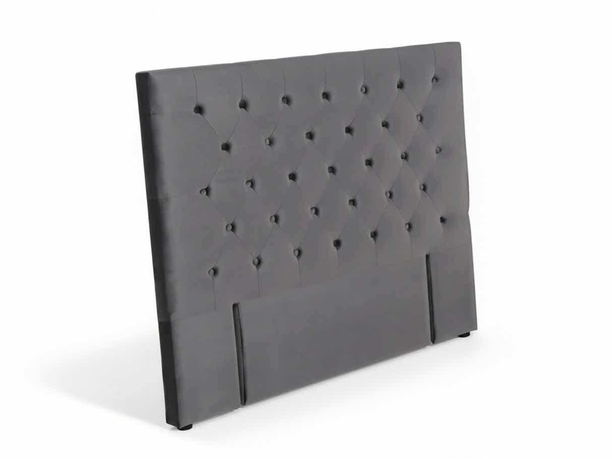 Rakel Velvet Headboard Grey - Queen