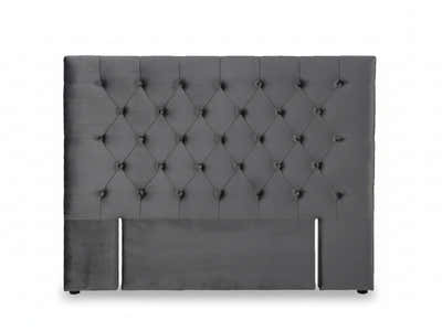 Rakel Velvet Headboard Grey - Queen