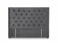 Rakel Velvet Headboard Grey - Queen