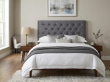 Rakel Velvet Headboard Grey - King