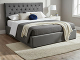 Rakel Velvet Headboard Grey - King