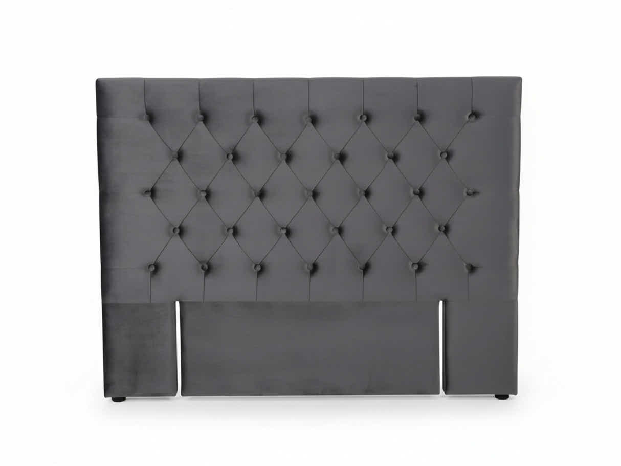 Rakel Velvet Headboard Grey - King