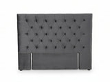 Rakel Velvet Headboard Grey - King