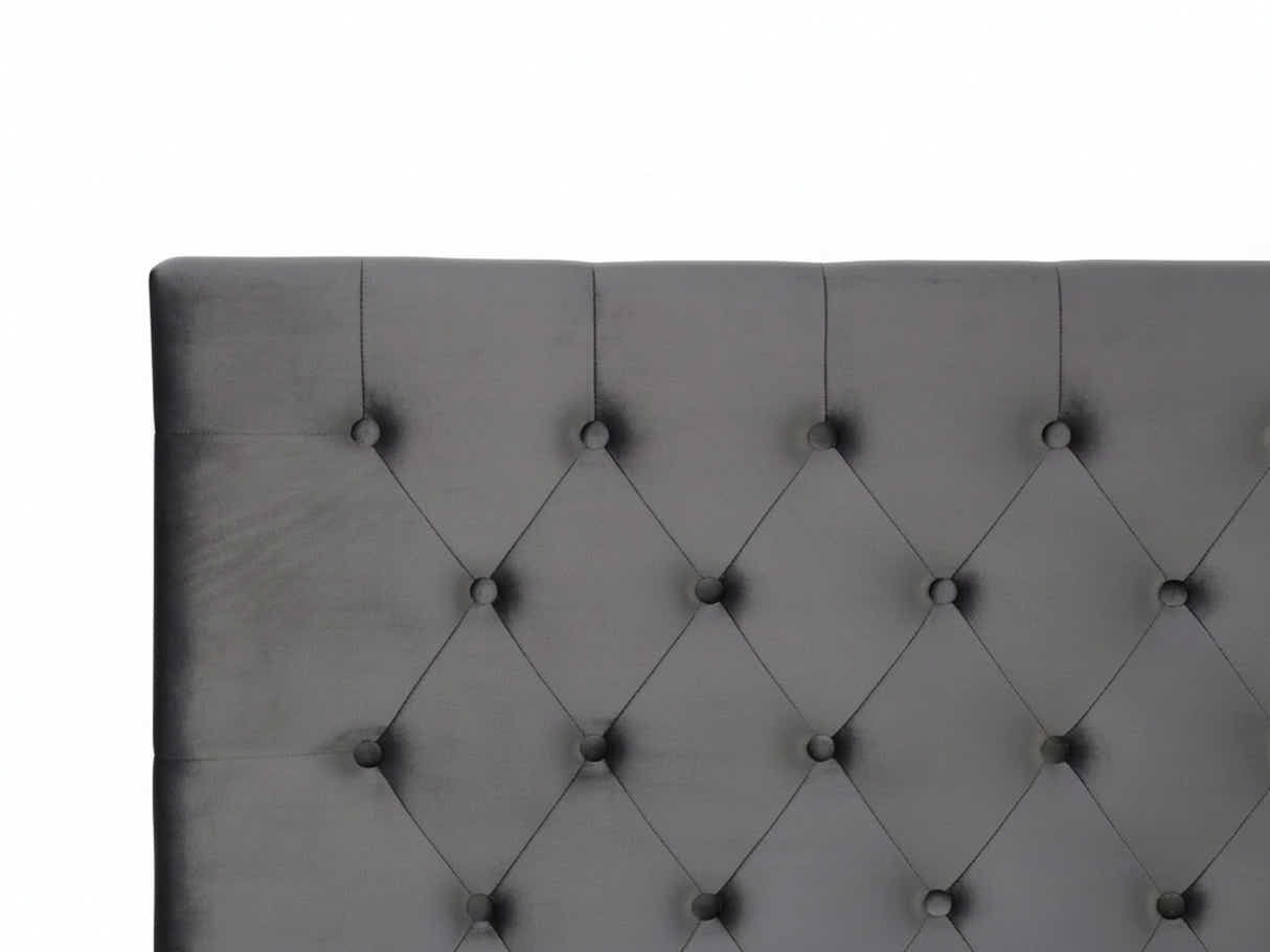 Rakel Velvet Headboard Grey - King