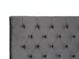Rakel Velvet Headboard Grey - King