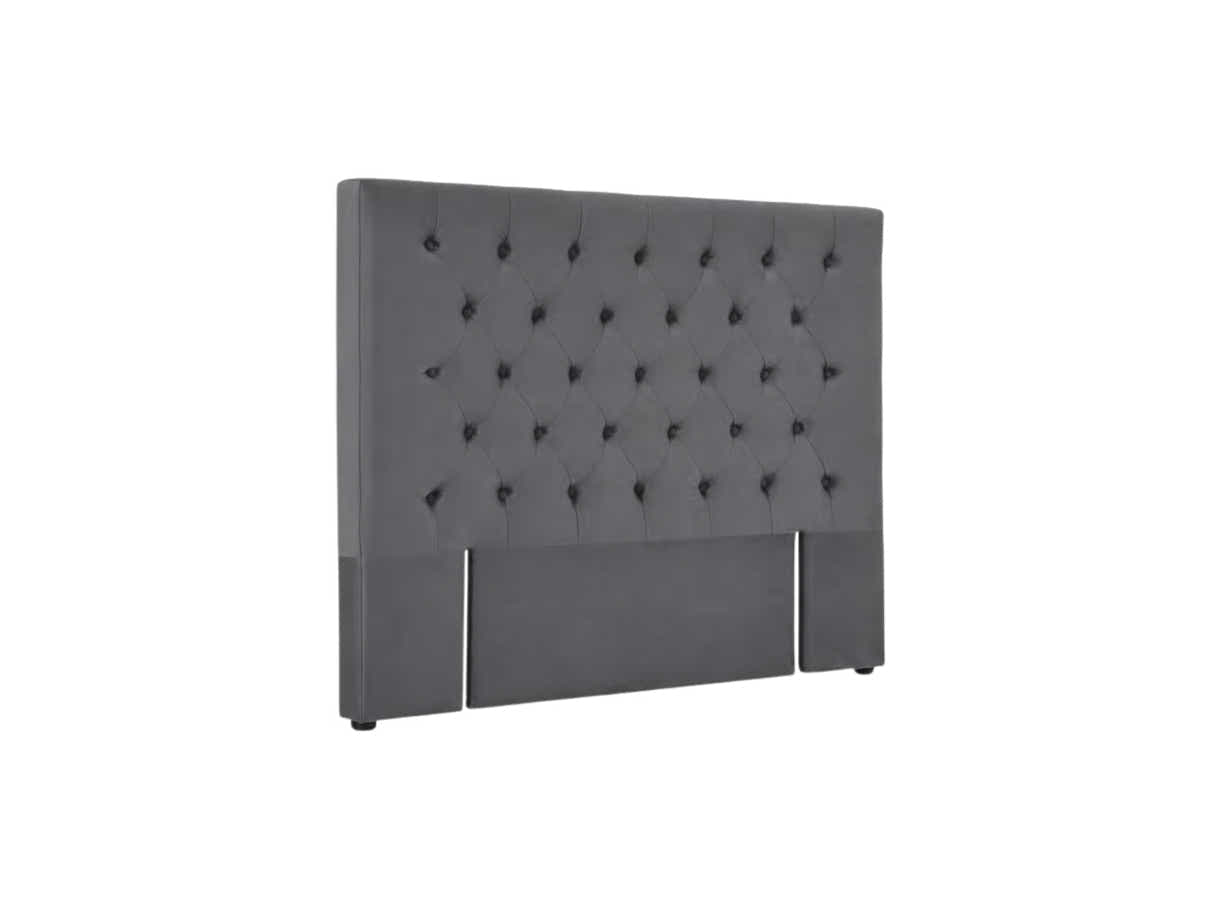 Rakel Velvet Headboard Grey - King