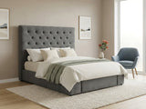 Rakel Velvet Headboard Grey - King