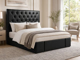 Raisa PU Headboard Black - King