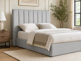 Tada Fabric Headboard Grey - Double