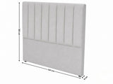 Tada Fabric Headboard Grey - Double
