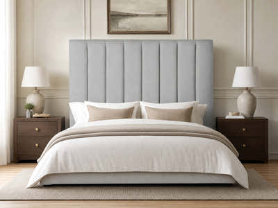 Tada Fabric Headboard Grey - Queen