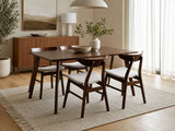 DS Fiesta 5-Piece Dining Set - Walnut