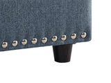 Toby Linen Ottoman Bench with Storage - Grey
