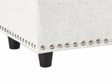 Toby Linen Ottoman Bench with Storage - Beige