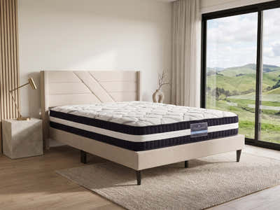 Galenia Bed Frame Beige & L30 Mattress - Queen