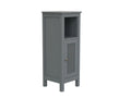 1-Door Rattan Storage Cabinet - Grey