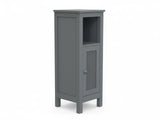 1-Door Rattan Storage Cabinet - Grey