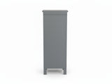 1-Door Rattan Storage Cabinet - Grey
