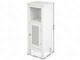 1-Door Rattan Storage Cabinet - White