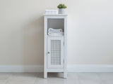 1-Door Rattan Storage Cabinet - White