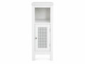 1-Door Rattan Storage Cabinet - White