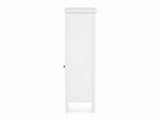 1-Door Rattan Storage Cabinet - White